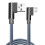 Geflochtenes 2,4-A-Kabel – 3 Meter lang, Micro-USB! Grau, Einheitsgröße 1