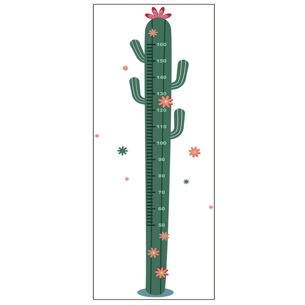 2Pcs Cactus Kids Height Wall Chart | Peel & Stick Nursery Wall Decals For Baby Bedroom, Toddler Playroom 9340258874987