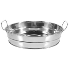 Platos para aperitivos, comedor, restaurante, con asas, plato redondo de acero inoxidable, ánfora