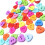 100 botones de resina - Corazones - multicolor 2