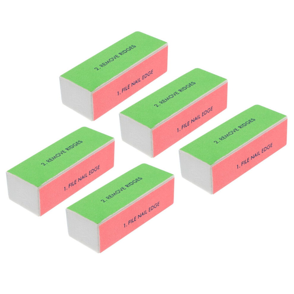 5pcs FourSided Nail Buffer Block Sponge File for Shaping and Polishing Manicure Tool