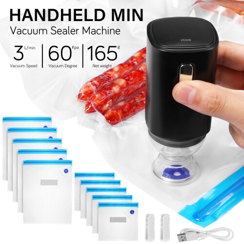 Machine de mise sous vide portable, rechargeable, pour la cuisson sous vide. 1