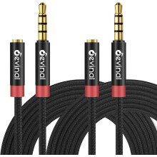 3,5 mm TRRS hodetelefonforlengelseskabel, 1/8" tomme hunn 4-polet til hann forlengelseskabel, minijack aux stereo