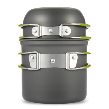 2-teiliges Outdoor-Kochgeschirr-Set für Camping, Wandern, Trekking und Picknick