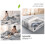 syligr Queen Quilt150x200cm, Μαλακό και ελαφρύ κάλυμμα από μικροΐνες, Μοντέρνο κάλυμμα με 4
