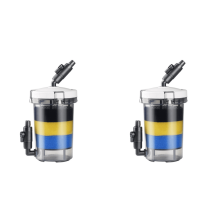 2 filtros de acuario ultra silenciosos externos para acuario, tipo cubo LW-603, para acuario con césped frontal.