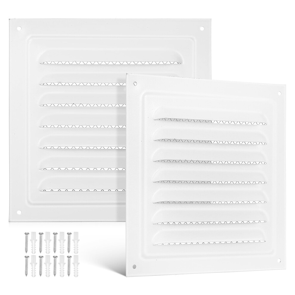 2 Pcs Shed Vents Metal Vent Wall Vent Shed Vents Gable Vents Return Air Vent Grille For Bathroom Attic Garage 9340258875137