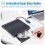 Λεπτή εξωτερική μονάδα CD DVD RW USB+Type-C Writer Burner Recorder για φορητό υπολογιστή 5