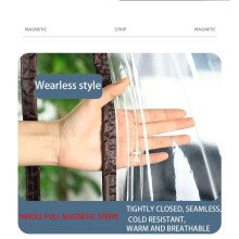 Les rideaux de porte transparents d'hiver AUMIY sont des rideaux de porte en plastique non perforés, chauds et coupe-vent, avec fixation magnétique.