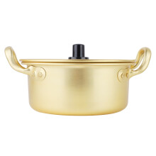 Ramen-Nudeltopf, koreanischer Ramen-Nudeltopf, gelber Aluminium-Kochtopf, Instant-Nudeltopf (20 cm)