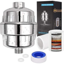 Shower filter with universal connection for all shower heads