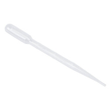 100 unidades de pipetas Pasteur de plástico blanco transparente de 7,1" de largo para líquidos (3 ml)