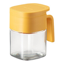 Set de borcane de condimente din sticlă Lucky, 290 ml - rezistente la umiditate cu capace tip clapă pentru sare, zahăr, ardei - galbene