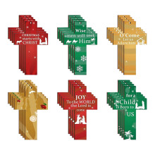 Weihnachtsschmuck-Set aus Holz, Geschenkidee, Dekoration, Anhänger für Weihnachtsbaum, Kamin oder Fenster, Weihnachtsfeier-Zubehör