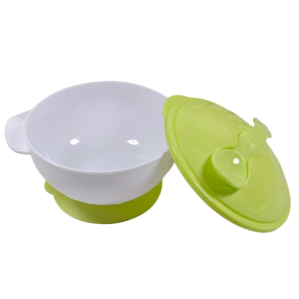 Suction Baby Bowls With Spoon Toddler Kids Spill Proof Solid Feeding Set(Green) Green