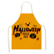 Delantal de cocina de Halloween con cara de monstruo aterradora y murciélagos, delantal de cocina ajustable para hombres y mujeres, regalo para