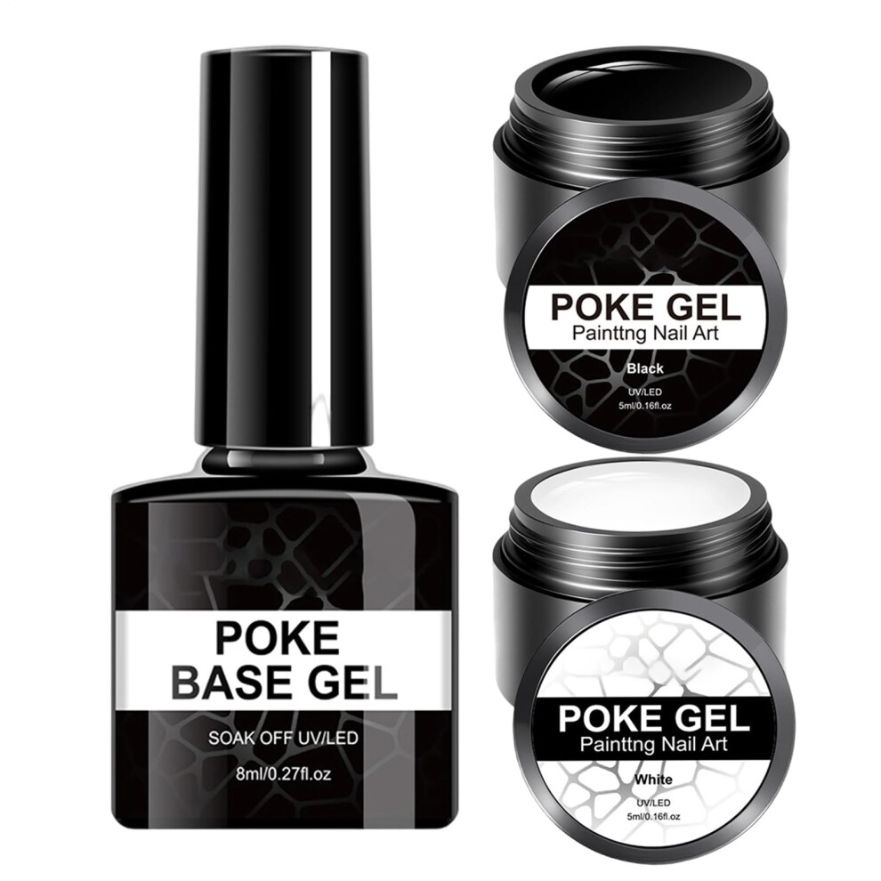 Black Gel Nail Polish Kit With 3D Texture Effects And Precise Nail Art, Longlasting Gloss For Home Salon