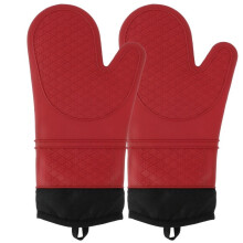 Qenwkxz ovenwanten met antislip siliconenpatroon, hittebestendig en duurzaam, comfortabele keukenhandschoenen voor bakken en koken.
