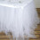 BalsaCircle17feet Tutu Multi Layers Tulle Table Skirt Linens White 6