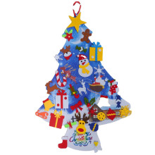 3ft DIY Felt Christmas Tree Set with Ornaments for Kids, Xmas Gifts, New Year Door Wall Hanging Decorations