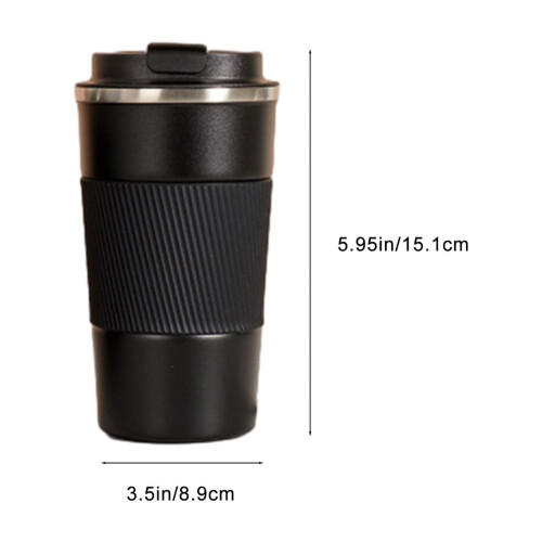 Κούπα καφέ Harlier Travel 12oz, μονωμένο ποτήρι από ανοξείδωτο ατσάλι με καπάκι που δεν 2