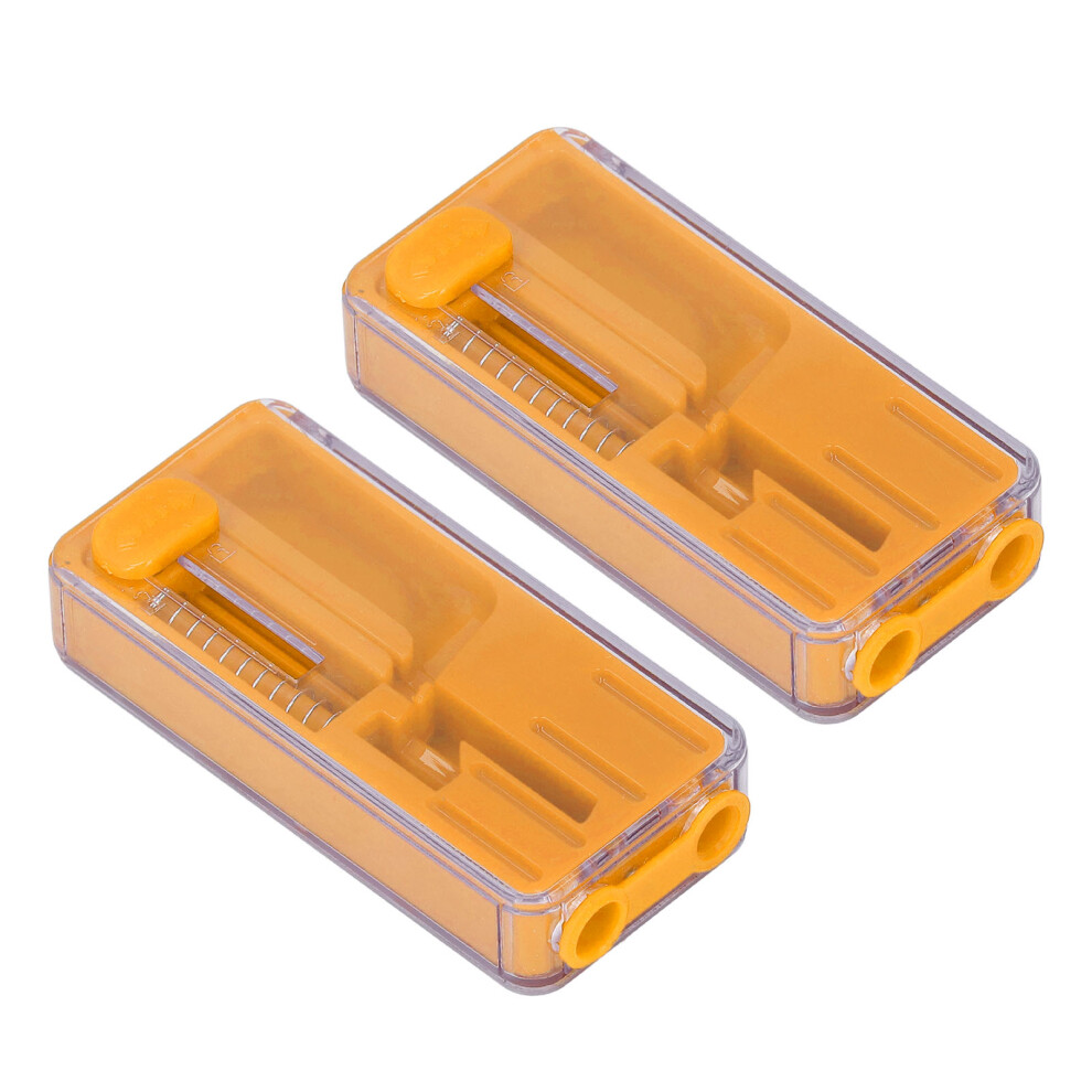 Orange 2Pcs Cigarette Explosion Beads Pusher, 38X12x80mm Diy Smoking Tools
