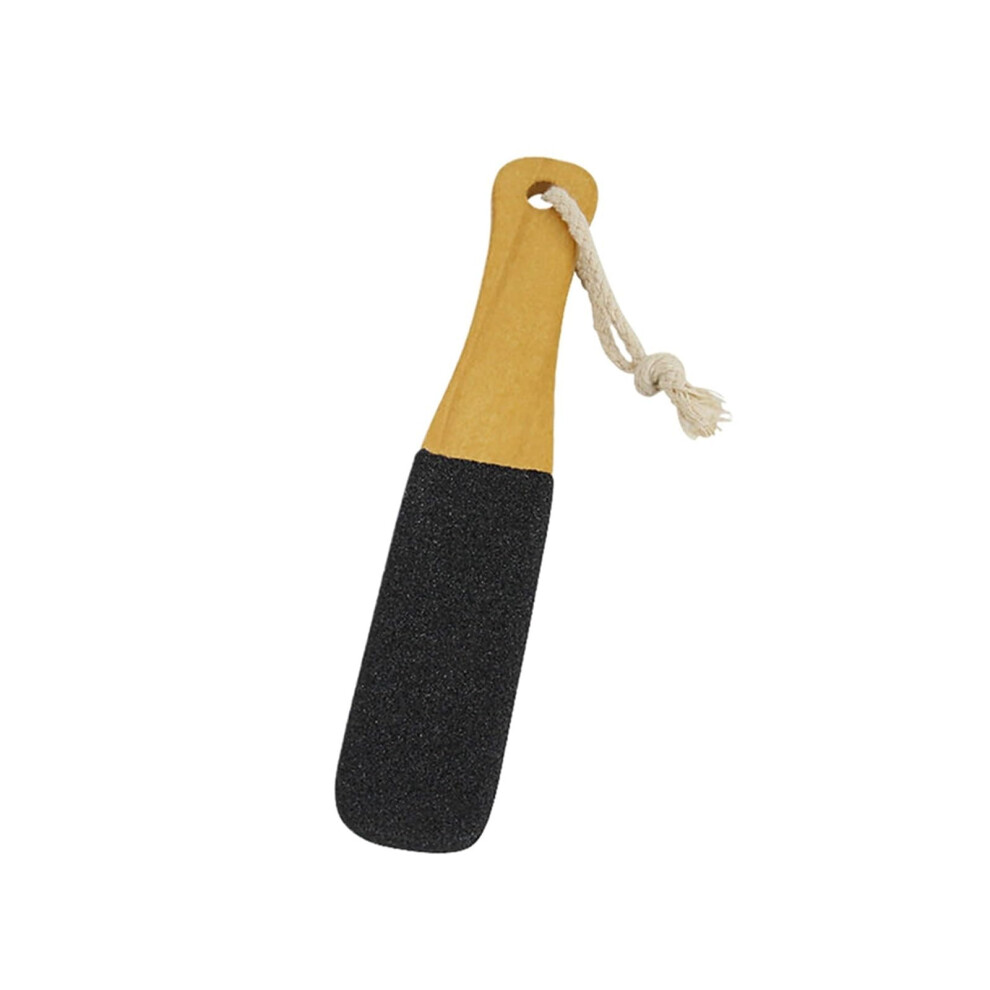 Pumice Stone Foot File with Ergonomic Bamboo Handle, DualSided Callus Remover for Pedicure