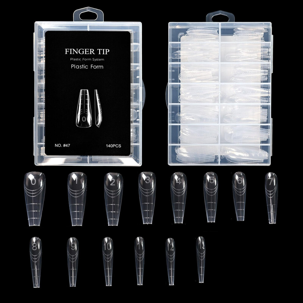 Nail Extension Forms Transparent ABS Dual Forms Kit for Fast Durable Gel Extensions Salon Use