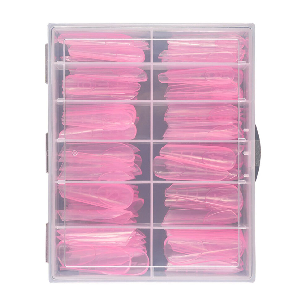 Poly Nail Gel Dual Forms 120pcs Reusable Nail Extension Molds with Scale Guide for Fast Application