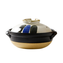 Japanese Clay Pot Ceramic Casserole with Lid for Soup Stew Rice Cooker M/L Heat Resistant