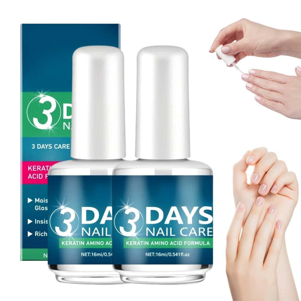 Nail Strengthener Keratin Treatment Oil for Weak Nails, Deep Hydration and Growth, 2PCS