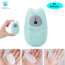 Travel Soap Sheets with Case, Disposable Portable Soap Paper for Camping, Hiking and Outdoor Use