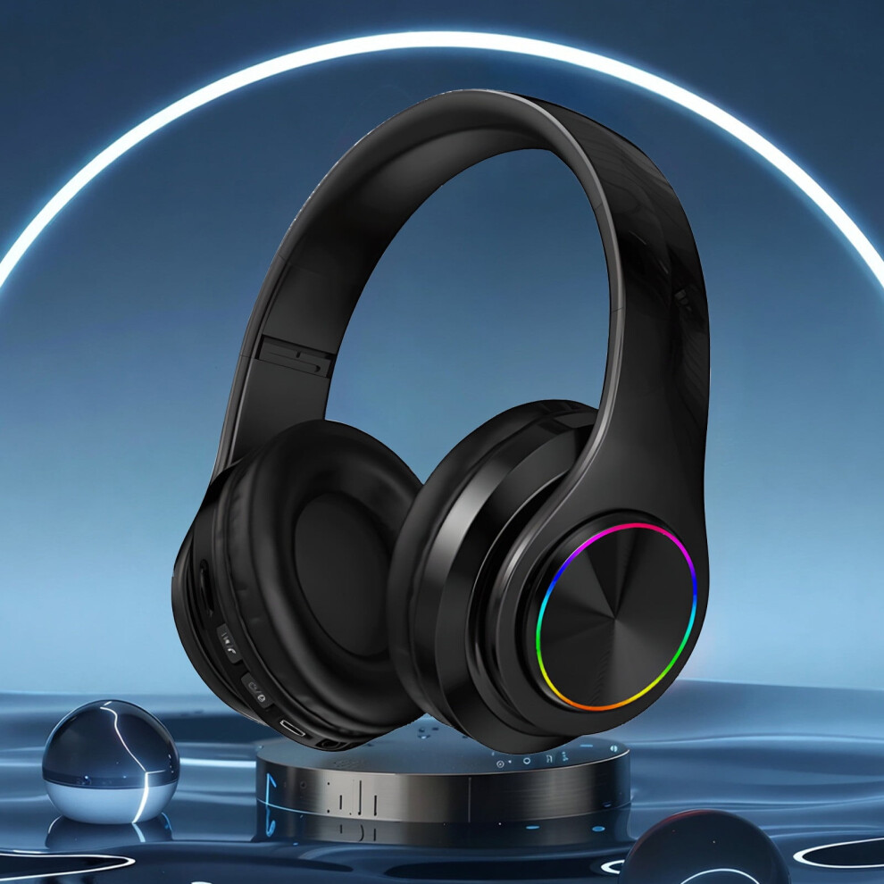 Paveos Bluetooth 5.0 Headset With Subwoofer, Foldable Wireless Over-Ear Headphones, Noise Cancellation, Built-In Mic For Clear Calls 9048212137887