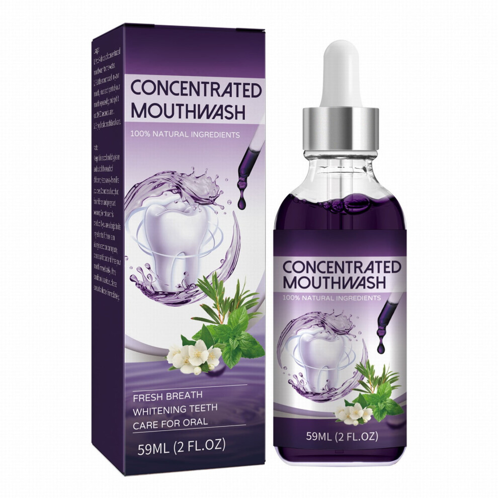 Yellow Concentrated Mouthwash For Bad Breath & Teeth - 59Ml Coq10 Formula, Teeth Whitening & Fresh Breath, Compatible With Beauty Counter Products