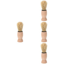 4 Count Shave Brush Neck Duster Brush Shaving Brushes for Men Vintage Beard Brush Hairdressing Tool Lotus Tree Man