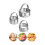 Stainless Steel Cookie Ring Baking Cake Printing 3 Piece Set Of Round Flat Pattern Cake Printing Tools Bakeware Set Kitchen Tools Set 7