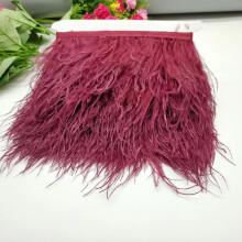 Wholesale 10Yards Natural Ostrich Feather Ribbon, Length 8-10cm Feather Trim Fringe DIY Costumes Sewing Clothing Accessories C75 5 Yards