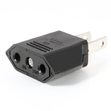 Simyoung Europæisk EU220V til 110V Rejse Fladstik Oplader Adapter Stikkontakt Konverter Sort