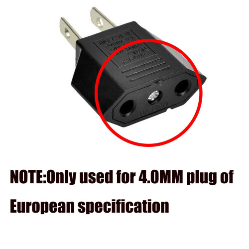 Simyoung European EU220V σε 110V Προσαρμογέας φορτιστή ταξιδιού με επίπεδη πρίζα, μετατροπέας 2