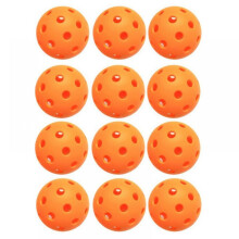 12-pack pickleballen voor buiten, 40 holes, duurzame bal met goede stuit, speciaal ontworpen voor binnen- en buitenbanen, oranje