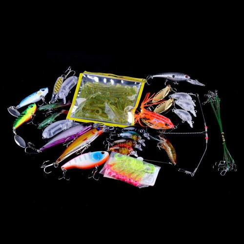 Kit com isca artificial wobbler, minnow misto e crankbait multicolorido. 2