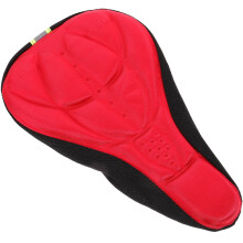 Copricuscino in silicone 3D a spugna spessa, taglia universale, per mountain bike (rosso)