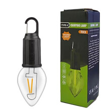 Tragbare Campinglampe mit Typ-C-Anschluss, 8-Stunden-Akku, wasserdicht, kompatibel mit Zeltausrüstung