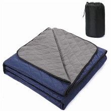Manta de picnic grande FastXmas de 145 x 200 cm, de 3 capas, acolchada de forro polar de 200 g/m², impermeable, cortavientos y plegable, lavable a
