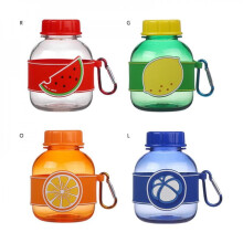 10-oz-Reiseglasflasche mit luftdichtem Kunststoffdeckel – Wiederverwendbar für Saft, Smoothies, Kombucha, Tee, Milch – Tragbar und auslaufsicher