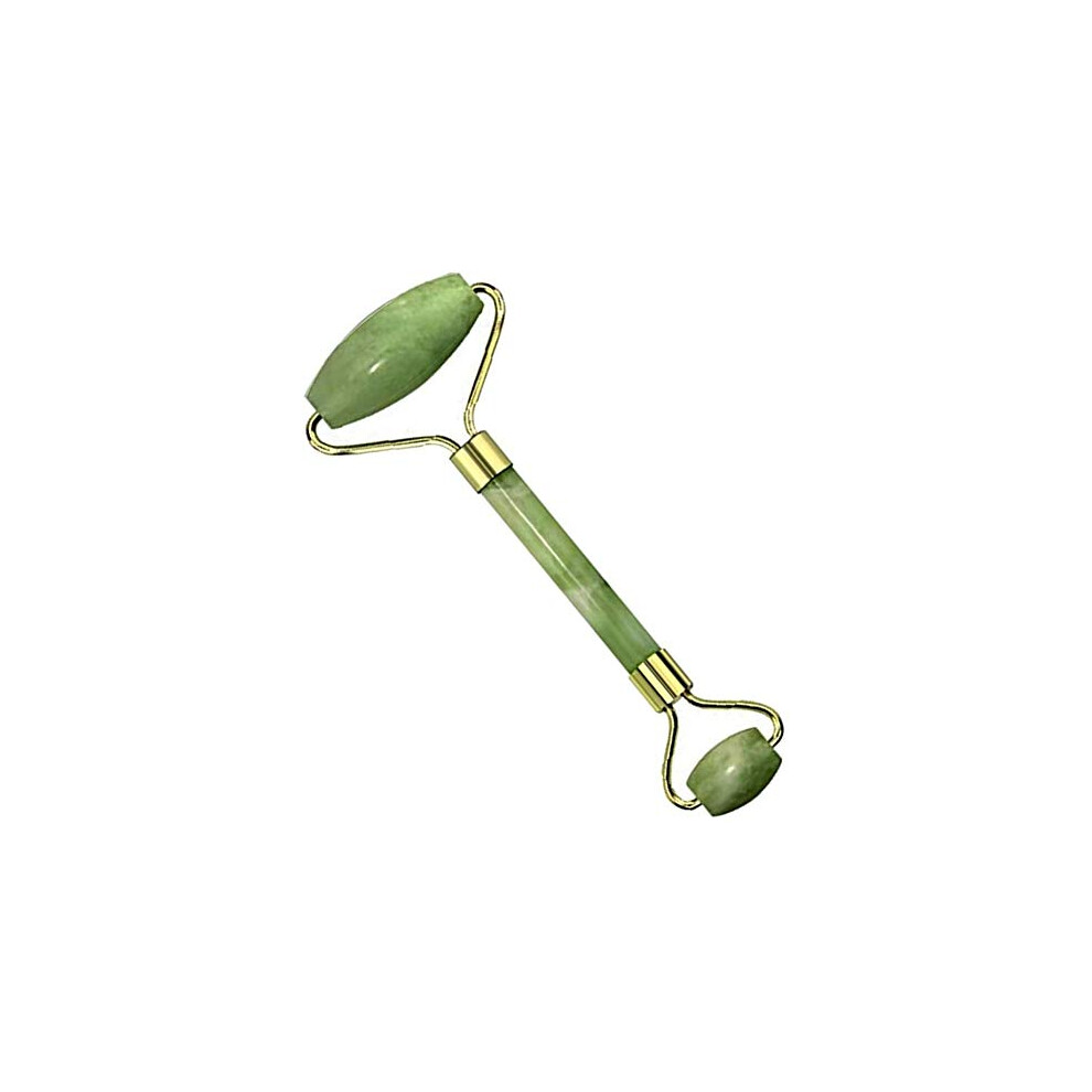 Green Jade Roller And Gua Sha Set For Face And Eyes Puffiness Reduction And Facial Contour Sculpting
