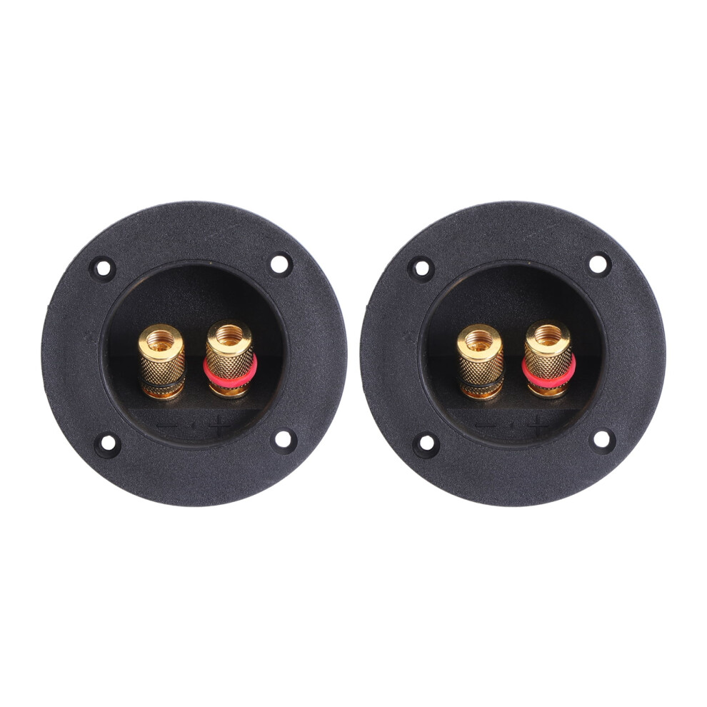 Eease Garneck Speaker Terminals 2Pcs 2-Way Speaker Box Connector (Black) 9173940860957
