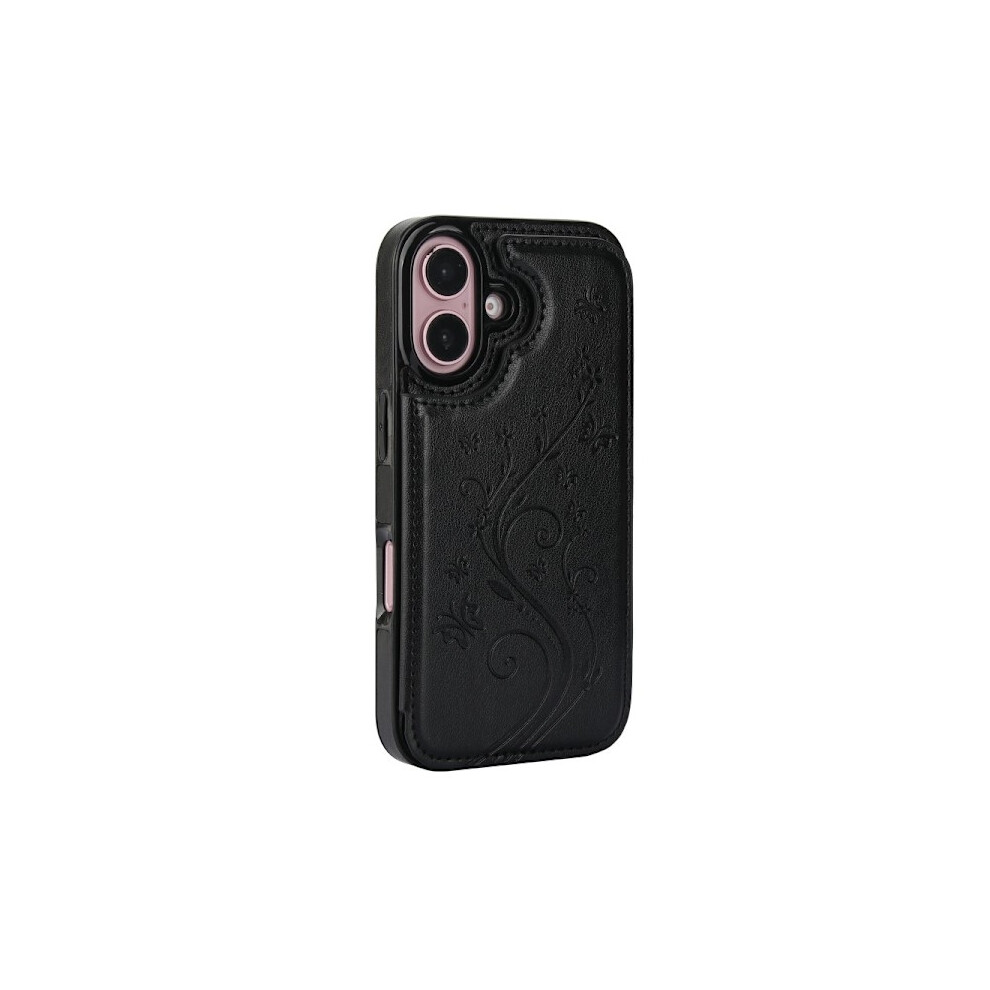 Compatible With Iphone 16 Shockproof Case Card Holder 3-Compartment Flippr V2 Black 9173940860568