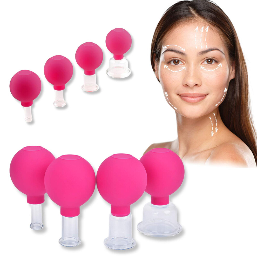 Dark Facial Cupping Set Silicone Therapy For Wrinkles Antiaging Skin Firming And Eye Face Massage