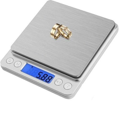 Digitalvåg / Köksvåg 0,01 g-500 g Silver